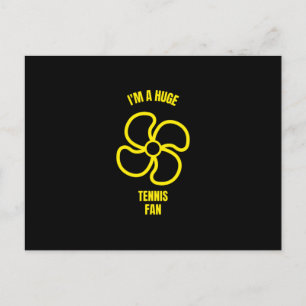 Cartão Postal Grande fã de tênis humor esportivo