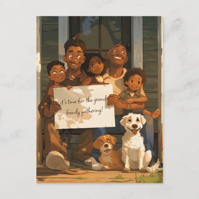 Cartão Postal Grande família de acolhimento (Frente)