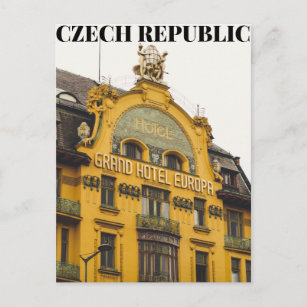 Cartão Postal Grande Hotel Europa na República Checa