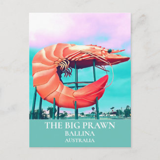 Cartão Postal Grande Ícone de Viagem do Camarão Austrália