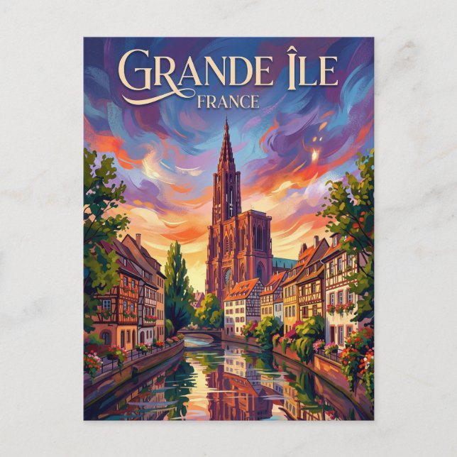 Cartão Postal Grande Île França (Frente)