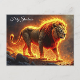 Cartão Postal Grande incêndio selvagem de um poderoso predador d