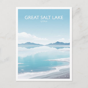 Cartão Postal Grande Lago Salgado — Planícies Salinas Espelhadas