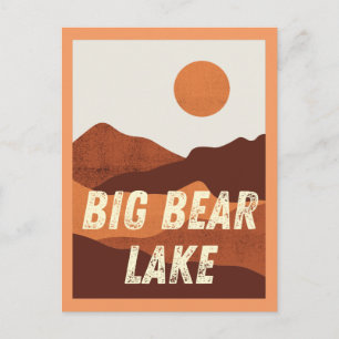 Cartão Postal Grande Lago Urso, Cartaz das Montanhas da Califórn