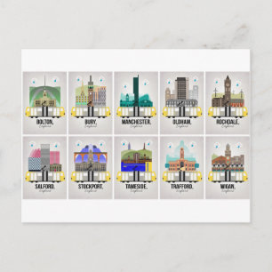 Cartão Postal Grande Manchester