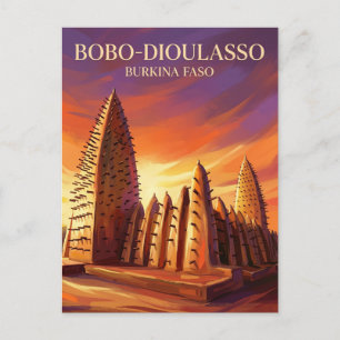 Cartão Postal Grande Mesquita de Bobo-Dioulasso Burquina Fasso