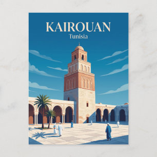Cartão Postal Grande Mesquita de Cairuão Tunísia