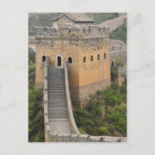 Cartão Postal Grande Muralha da China em Jinshanling, China, Ási