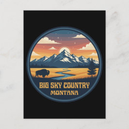 Cartão Postal Grande País do Céu Montana