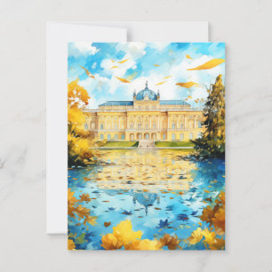 Cartão Postal Grande Palácio Austríaco Refletido num Lago de Out