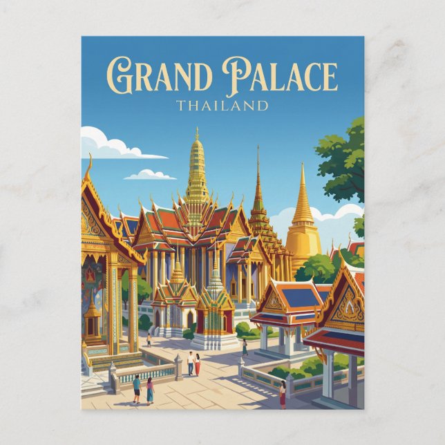 Cartão Postal Grande Palácio Tailândia (Frente)