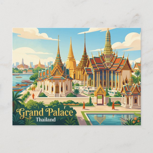 Cartão Postal Grande Palácio Tailândia (Frente)