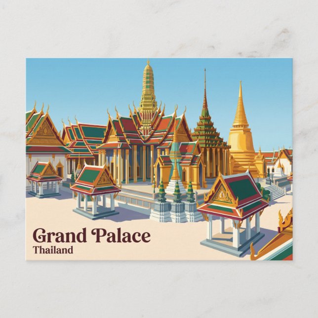 Cartão Postal Grande Palácio Tailândia (Frente)