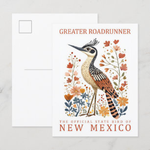 Cartão Postal Grande Pássaro Roadrunner do Novo México EUA