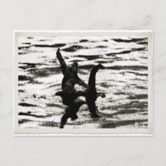 Cartão Postal Grande Pé e Bessie avistamento do monstro do lago