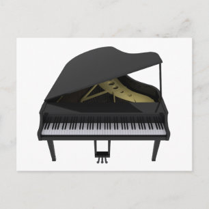Cartão Postal Grande Piano Negro: Modelo 3D: