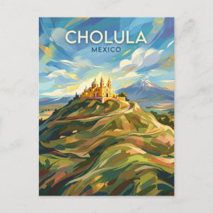 Cartão Postal Grande Pirâmide de Cholula México
