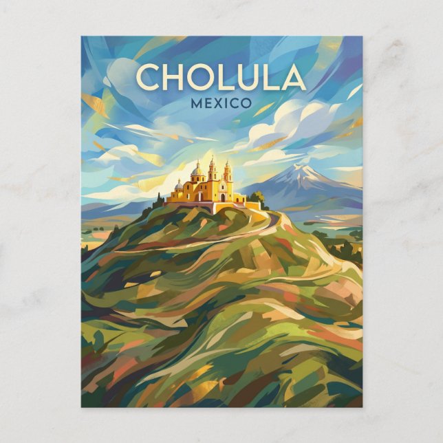 Cartão Postal Grande Pirâmide de Cholula México (Frente)