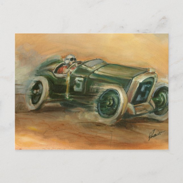 Cartão Postal Grande Prêmio da França Racecar por Ethan Harper (Frente)
