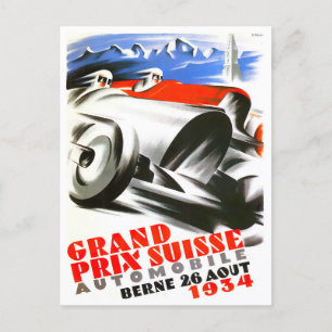 Cartão Postal Grande Prêmio da Suiça de 1934