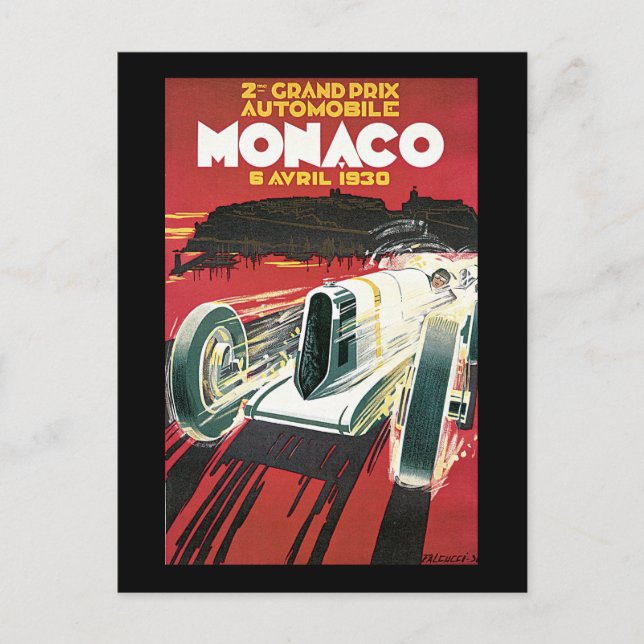 Cartão Postal Grande Prêmio de Mônaco de 1930 (Frente)