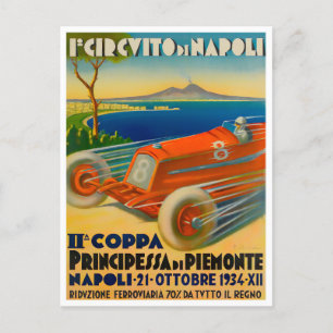 Cartão Postal Grande Prêmio de Nápoles de 1934