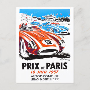 Cartão Postal Grande Prêmio de Paris de 1957