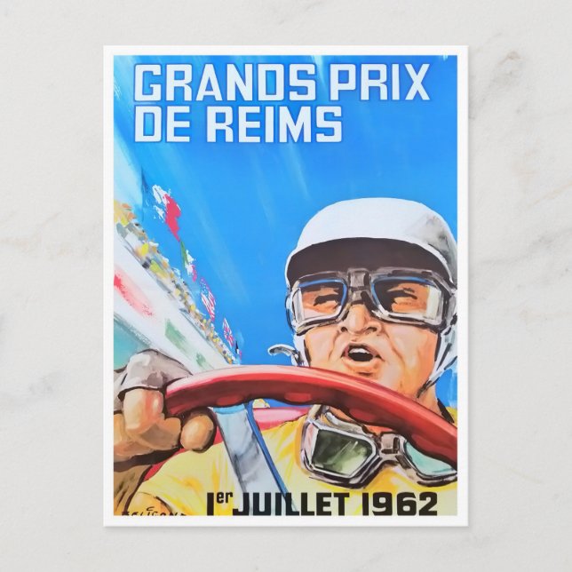 Cartão Postal Grande Prêmio Reims de 1962 (Frente)