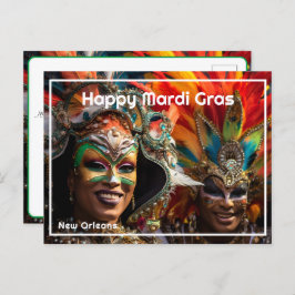Cartão Postal 💚 💜 💛 Grande Revelação: Mágica Mardi Gras