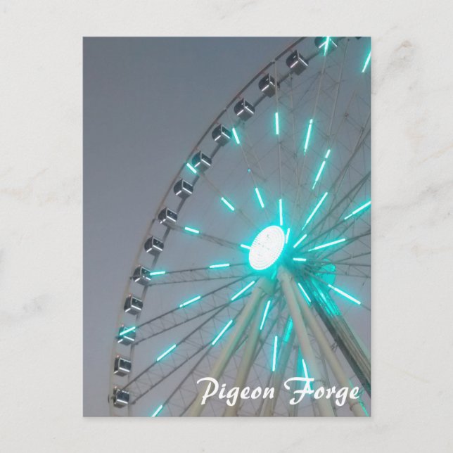 Cartão Postal Grande Roda Gigante da Montanha Smoky Pigeon Forge (Frente)