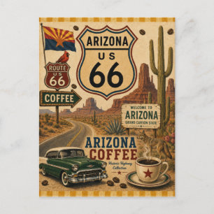Cartão Postal Grande Rota do Café do Canyon do Arizona