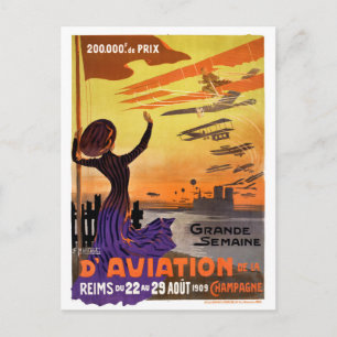 Cartão Postal Grande semaine d'Aviation de la Champagne