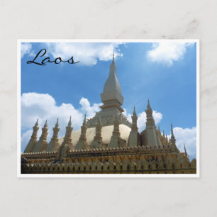 Cartão Postal grande stupa tops ouro