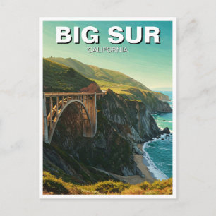 Cartão Postal Grande Sur Califórnia Ponte Bixby Viagem