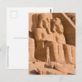Cartão Postal Grande Templo de Abu Simbel - Ramsés II - Egito