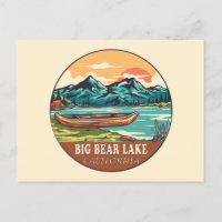 Grande Urso Lago California Barco Emblema de Pesca