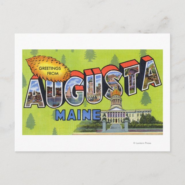 Cartão Postal Grandes Cenas de Letra, Saudações De 5 (Frente)