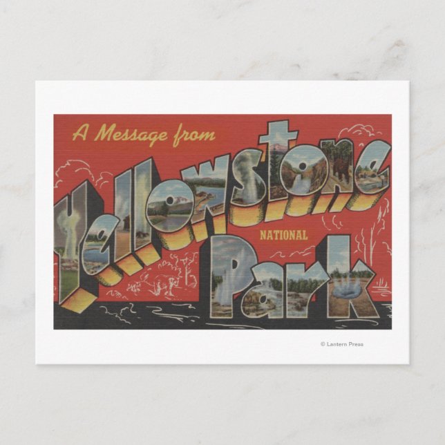 Cartão Postal Grandes Cenas - Yellowstone Nat'l Park, WY (Frente)