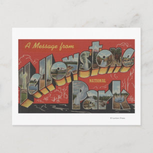 Cartão Postal Grandes Cenas - Yellowstone Nat'l Park, WY