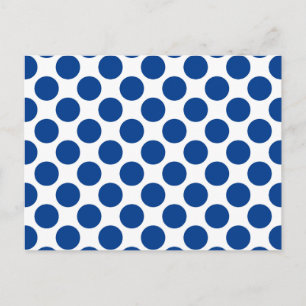 Cartão Postal Grandes pontos retrorreflectores - azul de cobalto