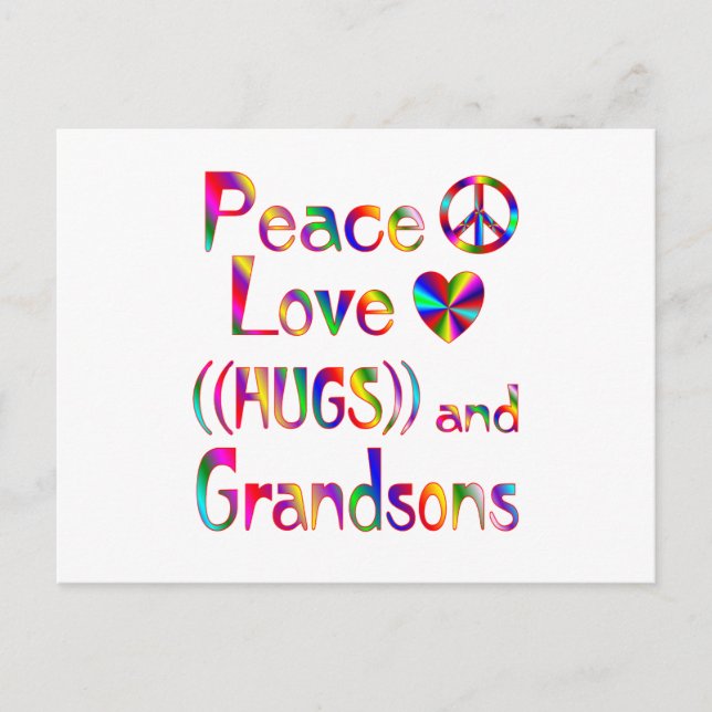 Cartão Postal Grandson Hugs (Frente)