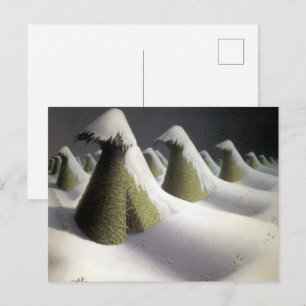 Cartão Postal Grant Wood Janeiro Feno de Inverno Arte Fina