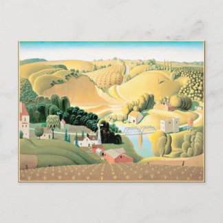Cartão Postal Grant Wood - Stone City, Iowa