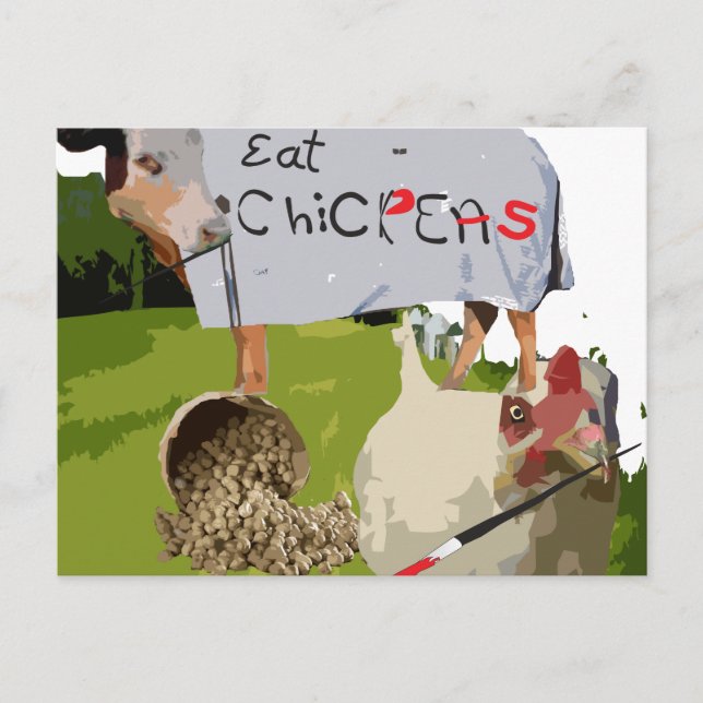 Cartão Postal Grão-de-bico. É o que temos para o jantar. (Frente)