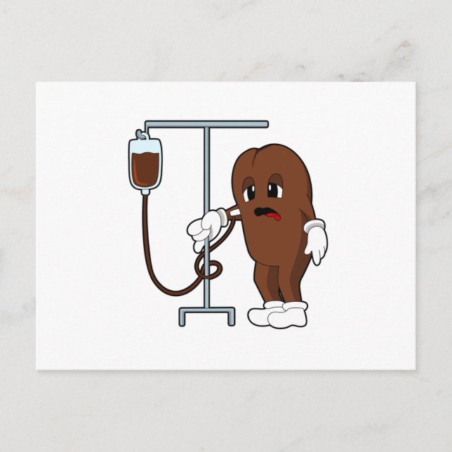 Cartão Postal Grão de café com cafeteira (Frente)