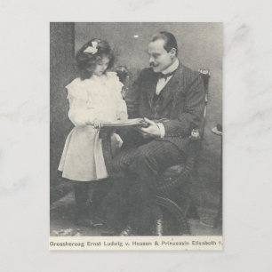Cartão Postal Grão - Duque Ernst L. de Hessen e Elizabeth #002D