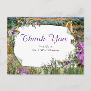 Cartão Postal Grãos e flores de primavera ecologicamente compat