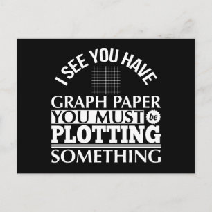 Cartão Postal Graph Paper Plotting What Pun Math Teacher
