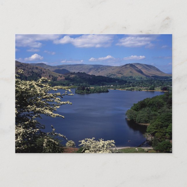 Cartão Postal Grasmere e Helm Crag Cumbria Inglaterra (Frente)