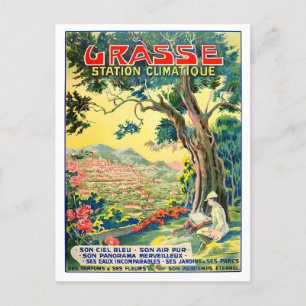 Cartão Postal Grasse France viagens vintage